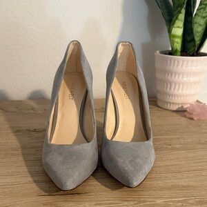 Nine West Gray Suede Heels